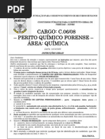 C06 - PERITO QUIMICO FORENSE- QUIMICA- JUNTA
