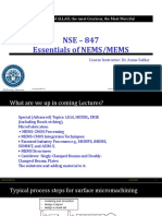 NSE - 847 Essentials of NEMS/MEMS: in The Name of ALLAH, The Most Gracious, The Most Merciful