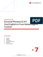 Survival Phrases S1 #7 Use English To Your Advantage in Turkish