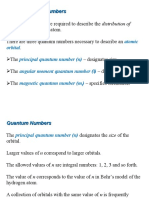 Quantum Numbers: Are Required To Describe The Distribution of