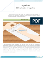 2.2 Propiedades de Logaritmo PDF