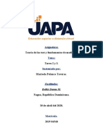 Teoría de los test y fundamentos de medición. Tareas 2 y 3