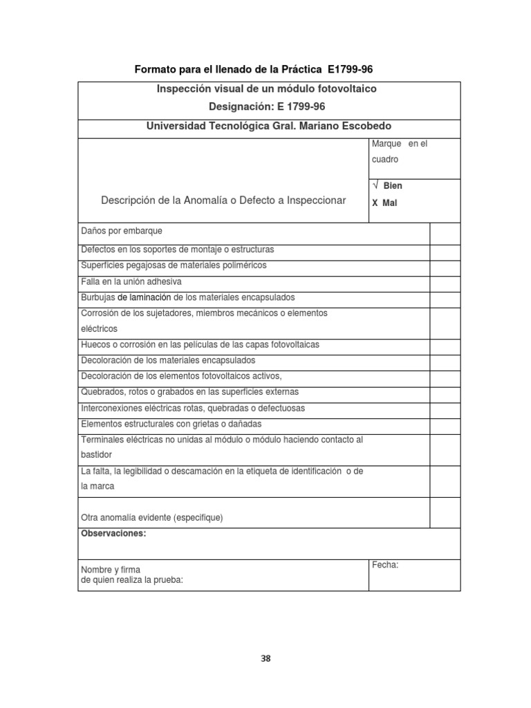 Inspección de Módulos Fotovoltaicos | PDF