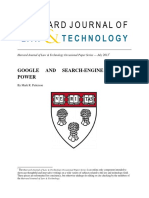 Google AND Search-Engine Market Power: Harvard Journal of Law & Technology Occasional Paper Series - July 2013