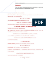 Ejercicios de concentraciones y disoluciones químicas