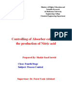 Controlling of Absorber Column in The Production of Nitric Acid