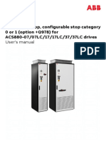 Emergency Stop, Configurable Stop Category 0 or 1 (Option +Q978) For ACS880-07/07LC/17/17LC/37/37LC Drives