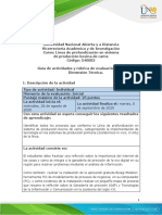 Guía de actividades y rúbrica de evaluación – Unidad 1-  Tarea 1 – Dimensión Técnica.
