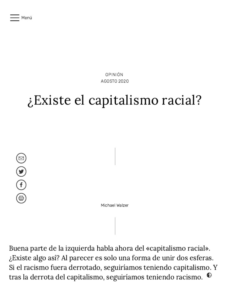 ¿Existe El Capitalismo Racial - Nueva Sociedad | PDF | Capitalismo ...