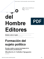 Formación Del Sujeto Político