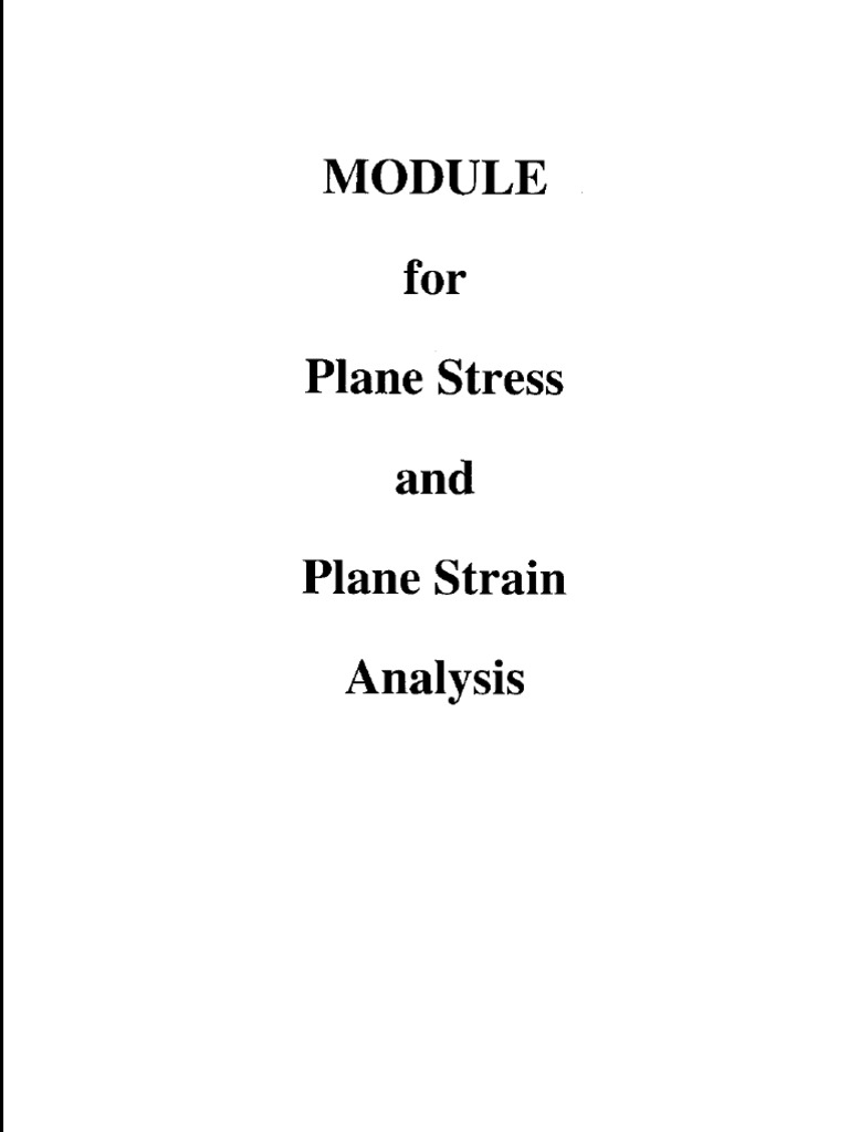 Plane Stress and Strain Analysis Guide | PDF