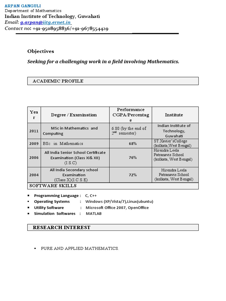 Objectives: Seeking For A Challenging Work in A Field Involving ...