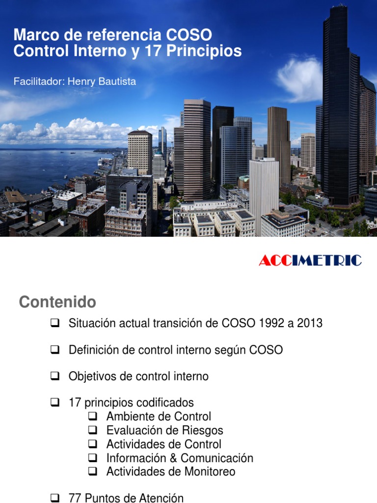 17 Principios del Control Interno COSO | PDF | Procesos de negocio ...