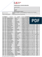 Padrón inicial de participantes para limpieza y mantenimiento de vías en AA.HH. José Carlos Mariátegui