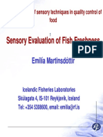 Sensory Evaluation of Fish Freshness