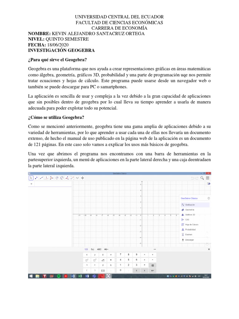 Uso de GeoGebra en Matemáticas | PDF | Herramientas | Enseñanza de ...