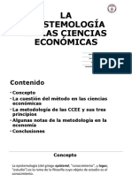 Epistemología de Las Ciencias Económicas - Semestre - 2019-2020