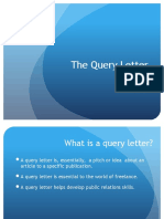 The Query Letter: Presented By, Sandra Romo, M.S