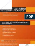 Tratamiento de Los Impuestos en Los Proyectos Mineros