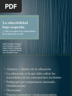 La Educabilidad Bajo Sospecha