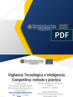 Webinar Vigilancia Tecnológica e Inteligencia Competitiva 2 - Maestría en Dirección y Gestión de Proyectos - Unidad de Bibliometría CRAI USTA Bucaramanga