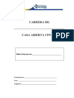 Formato de Proyectos Por Casa Abierta Ups 2017