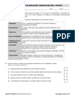 Ampliación. Comunicación Oral y Escrita