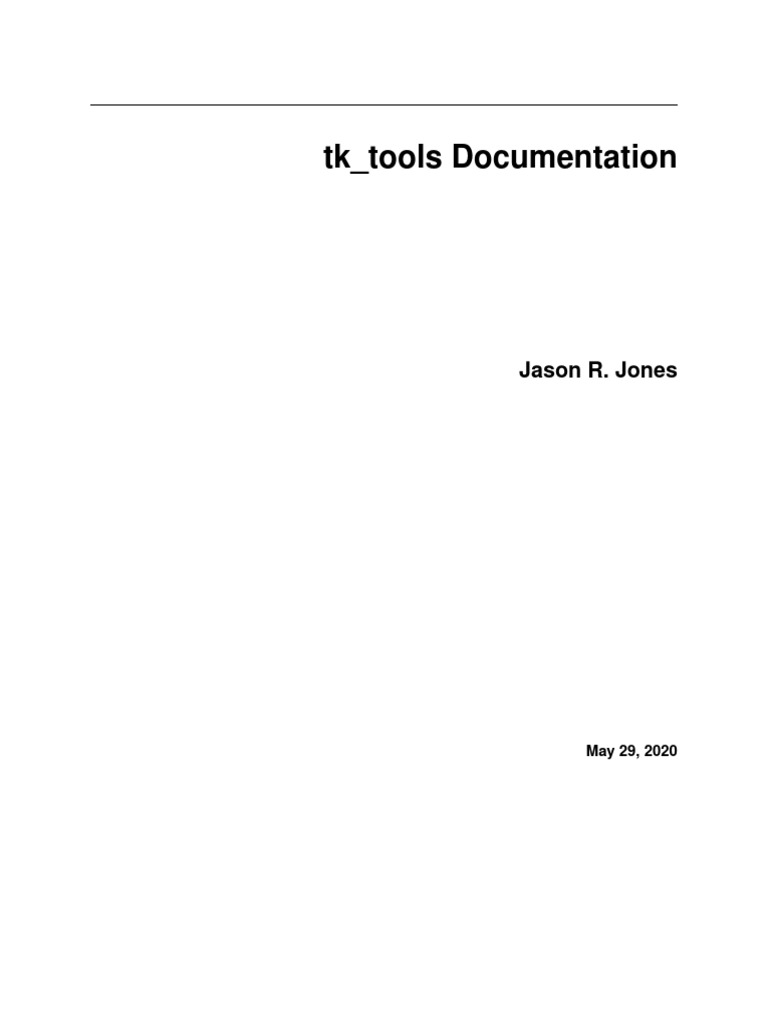 tk_tools User Guide | PDF | Callback (Computer Programming) | Parameter ...