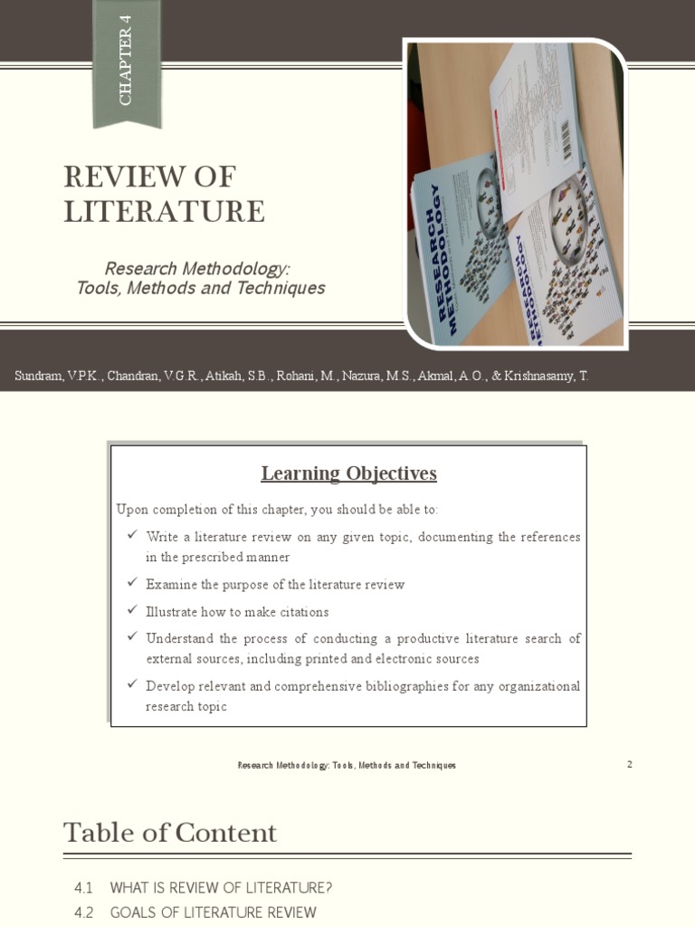 Literature Review in Research Methodology | PDF | Customer Satisfaction ...