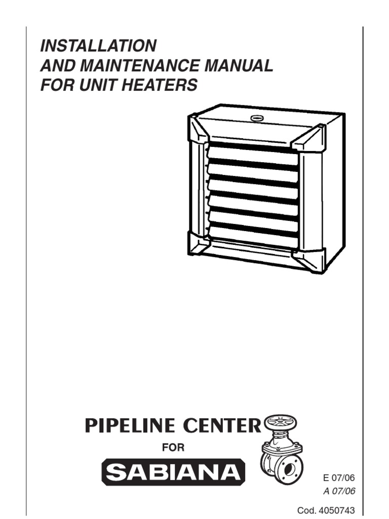 Unit Heater Installation Manual | PDF | Capacitor | Electric Power