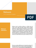 Malware: CC101 - Introduction To Computing