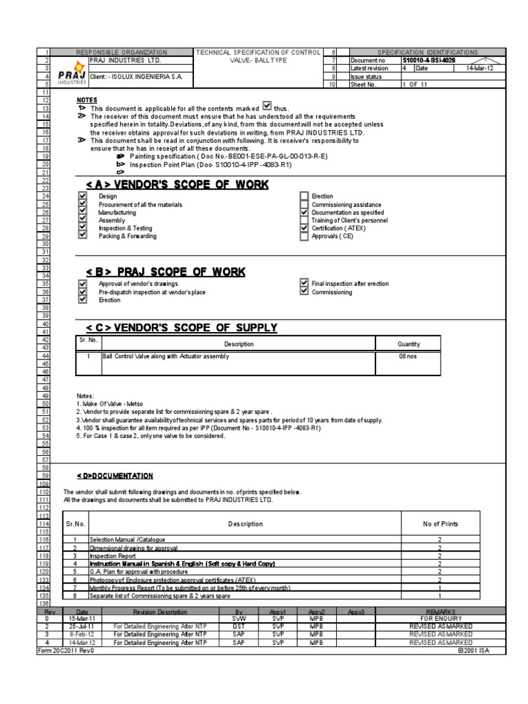 (Ball Control Valve) Rev4 | PDF | Valve | Pipe (Fluid Conveyance)