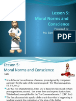 Lesson 5: Moral Norms and Conscience: Prepared By: Mr. Esmhel B. Briones