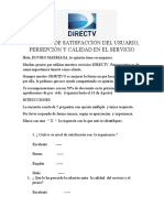 Encuesta satisfacción servicio DIRECTV 40