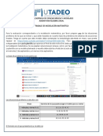 Trabajo de Modelación Matemática Álgebra Lineal Corte 1