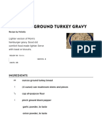 Sos Light - Ground Turkey Gravy: Ingredients