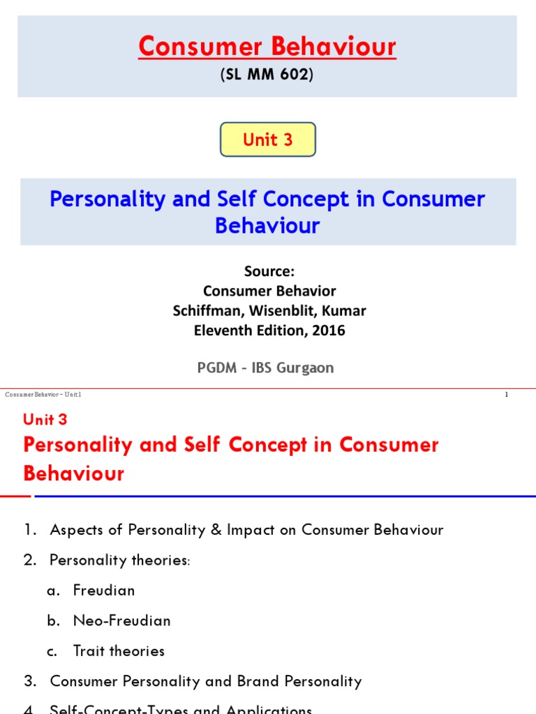 Personality's Impact on Consumer Behavior | PDF | Id | Consumer Behaviour
