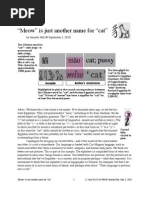 Download Meow is Just Another Name for Cat by Jennifer Ball SN47475533 doc pdf