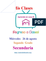 Mis Clases 2 Do Secundaria 26 Agosto 2020