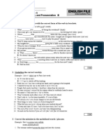 Progress Test Files 1-5 Grammar, Vocabulary, and Pronunciation B