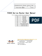 F3X34 Series ROUTER USER MANUAL