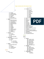 Topics To Review For SHS Entrance Exam