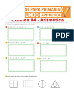 Examen 04 de Aritmética para Segundo de Primaria