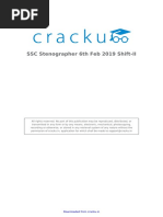 Solved SSC Stenographer 6th Feb 2019 Shift-II Paper With Solutions