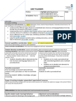 unit planner procedure writing