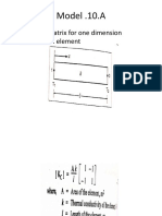 Model .10.A: Stiffness Matrix For One Dimension Conduction Element