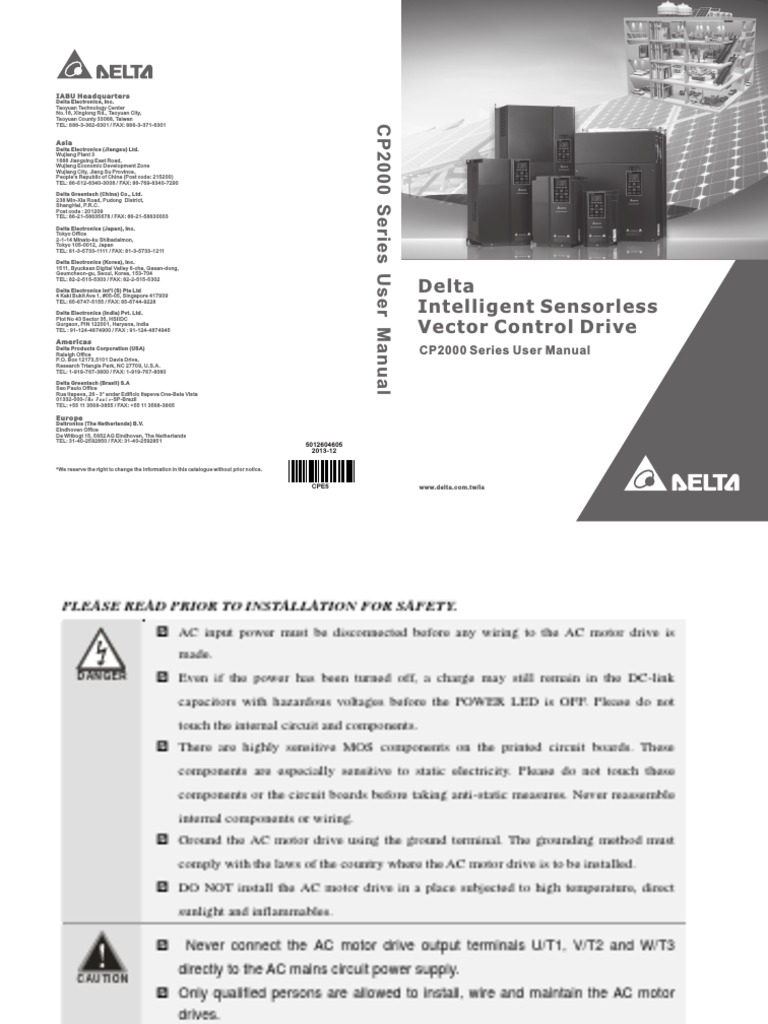 CP2000 Series User Manual | PDF | Capacitor | Electric Motor