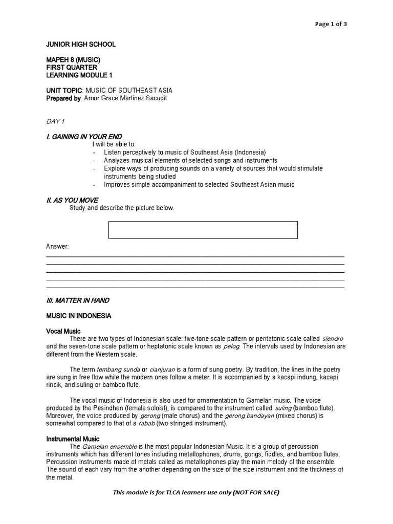 Grade8 Music In Indonesia Musical Instruments Gender