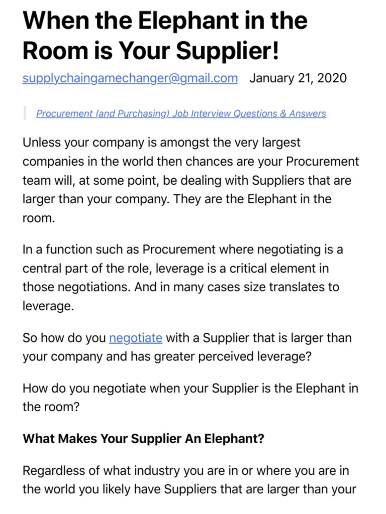 Procurement (And Purchasing) Job Interview Questions & Answers | PDF ...