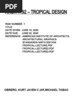 Arch 1192 - Tropical Design: Obrero, Kurt Javen C - Ar - Michael Tabao